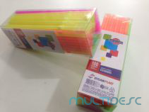 Canudo Box Flexivel Neon 6mm