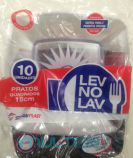 Prato Quadrado StrawPlast 18cm