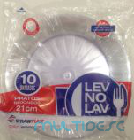 Prato Quadrado StrawPlast 21cm