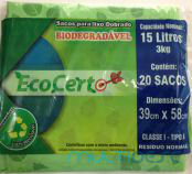 Saco de Lixo Biodegradável 15lts